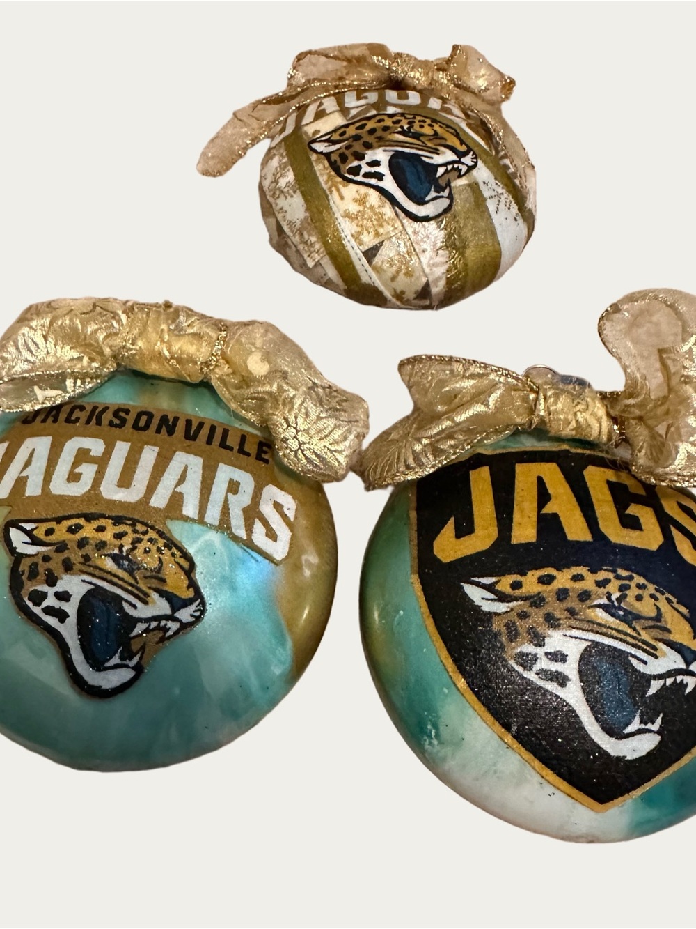 NFL Jacksonville Jaguars Hand Crafted Christmas Ornaments